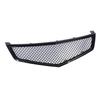 Gloss Black Mesh Front Bumper Grille Grills Protective Sporty Look For TSX 2006 To 2008