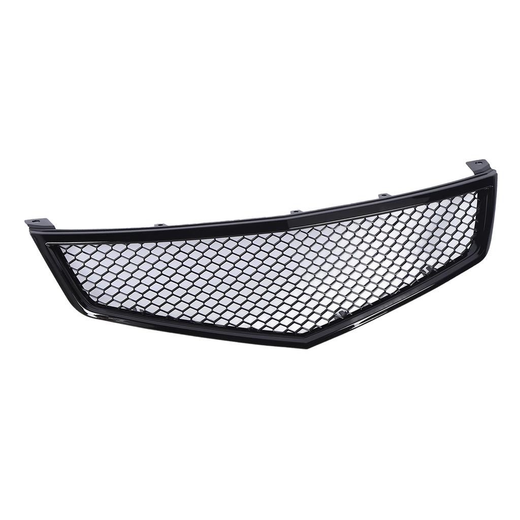 Gloss Black Mesh Front Bumper Grille Grills Protective Sporty Look For TSX 2006 To 2008