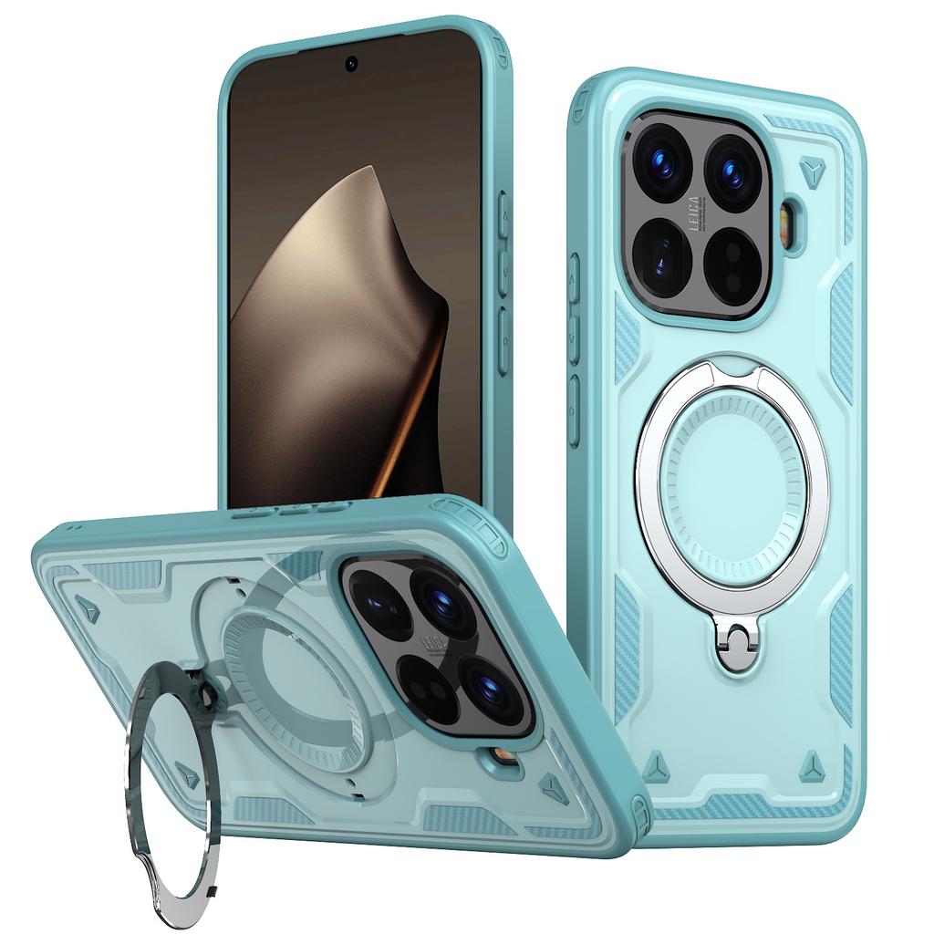 Robuste, stoßfeste Handyhülle mit Rüstungsdesign für Xiaomi 17 15T 14T Pro Max Magnetische drehbare Halterung Schutzhülle für MI 17 ProMax