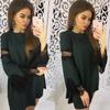 Elegant Solid Color Lace Stitching Dress For Women Perfect For Casual Outings