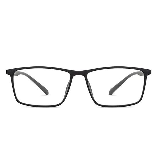 LENSKART BLU | Zero Power Bluecut & Antiglare Computer Eyeglasses | Full Rim Rectangle | For Men and Women | Large | LB E14255