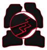 Velour Floor Mats with Red Edge For: Hyundai Accent I (X-3) Sedan (1994-2000)