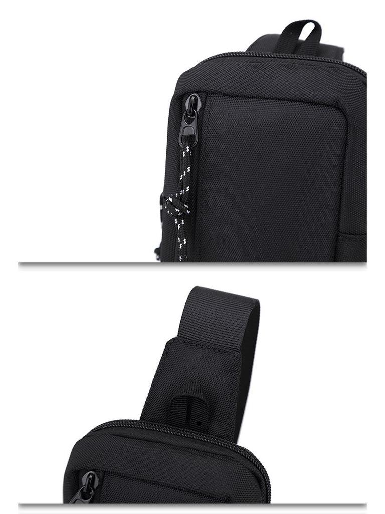 Men's Japanese Street Style Crossbody Chest Bag - Sporty & Trendy Sling Waist Bag