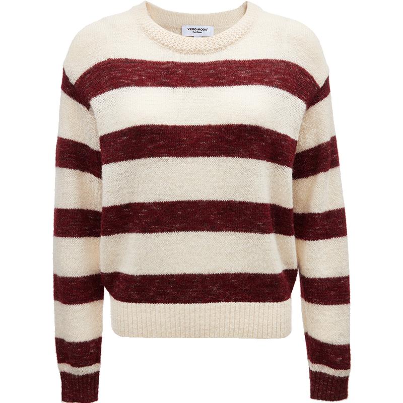 VEROMODA Women's Striped Lurex Knit Sweater