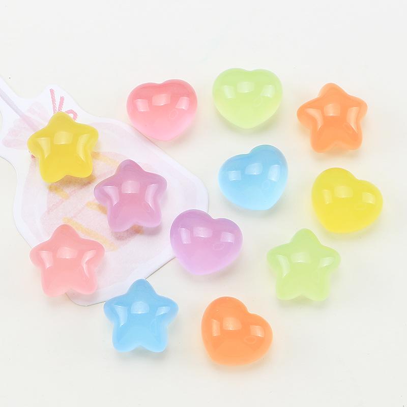 Leuchtender Stern Niedlicher DIY Cremekleber für Handyhüllen & Haarnadel Schmuck Resin-Accessoires