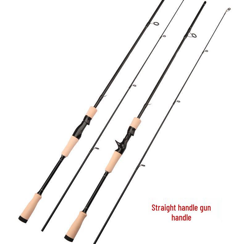 Cross-border Carbon Micro-object Horse Mouth Lure Rod with Solid Soft Tone Tip and Straight/Gun Handle