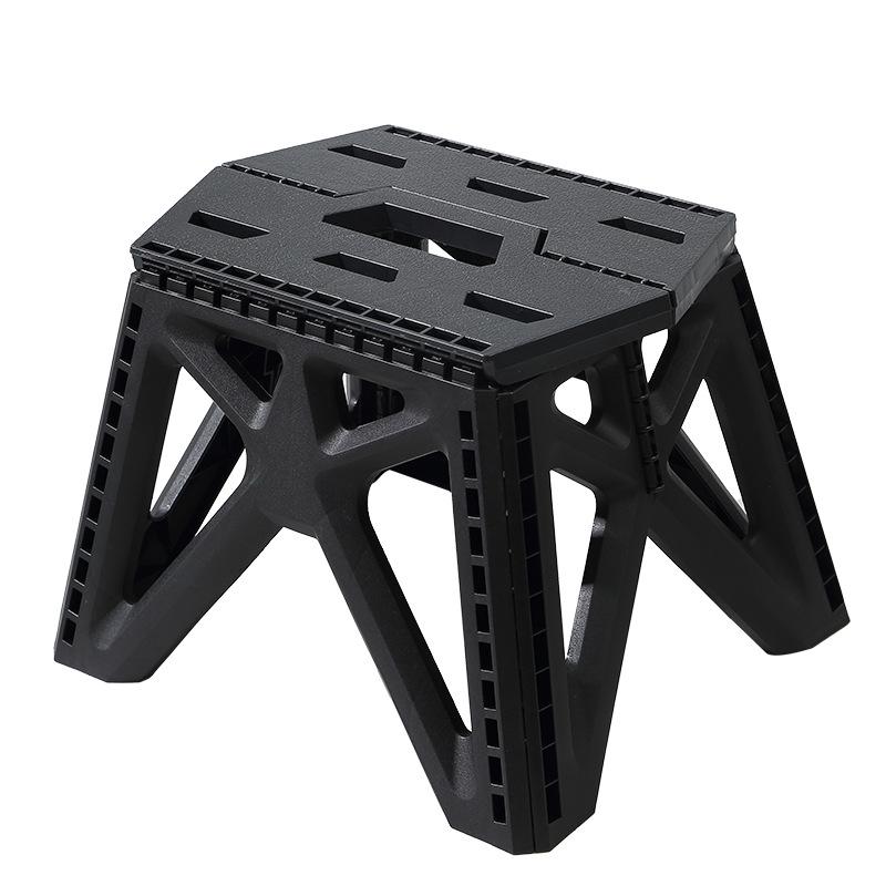 Portable Folding Plastic Stool - Small, Low Seat for Outdoor, Camping, Fishing, Kids, and Street Vendors.
