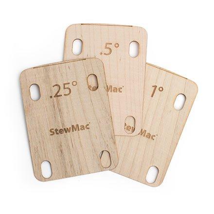 

Stewmac Shaped Neck Shims for Guitar 3 types 1 set shims for (neck guitar) [item]