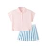 Children Aged 3 7 Years Old Skirt Set NB 2 Piece Set 2SF23122-LPK