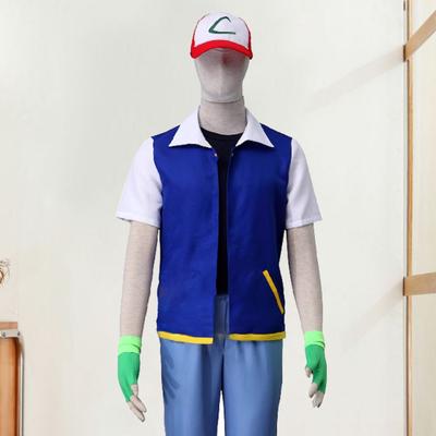 3 Teile/satz Anime Outfit Rollenspiel Kostüm Ash Fans Jacke Handschuhe Hut Set Täglichen Tragen Partys Festivals
