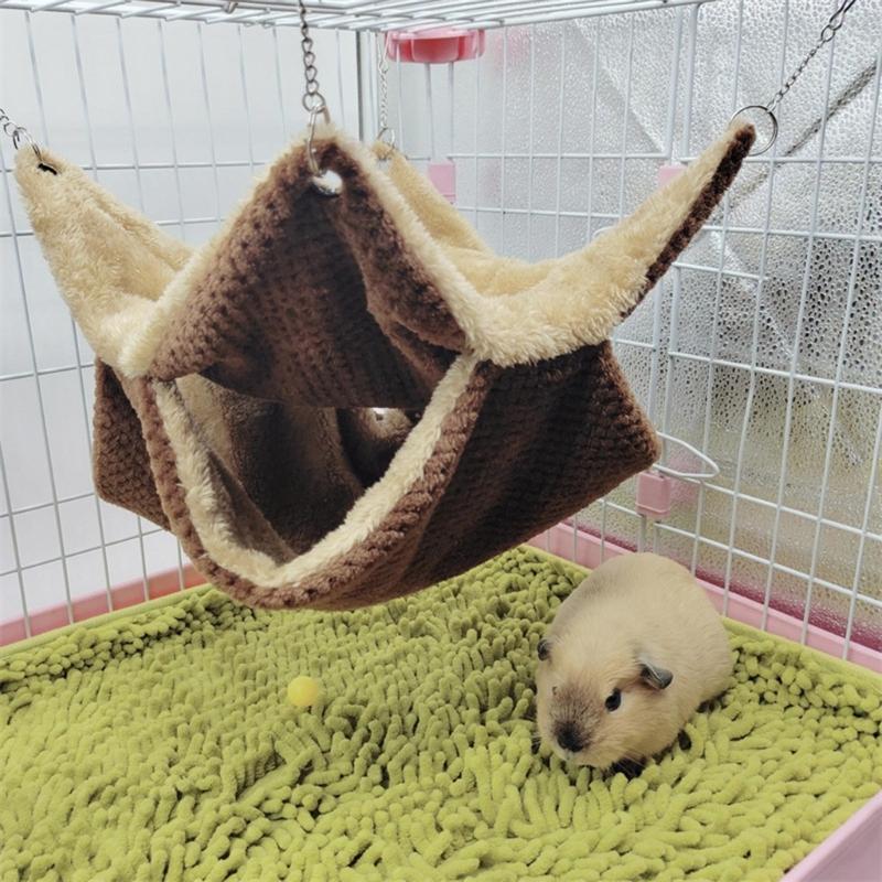 Hammock Birds Plush Hanging House Small Animals Squirrel Double Layer Hammock Beds Parrot Nest Squirrel Warm House