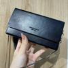 Black Minimalist Design Small Square Bag Women Chain Box Leather Shoulder Bags Ladies Fashion Letter Print Luxury Crossbody Bag
