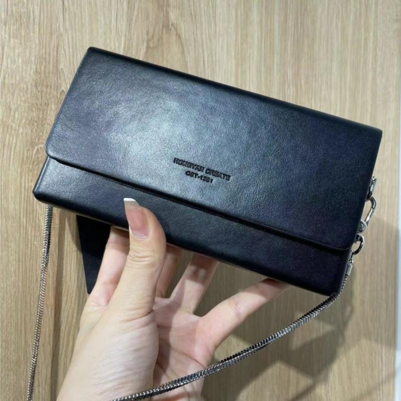 Black Minimalist Design Small Square Bag Women Chain Box Leather Shoulder Bags Ladies Fashion Letter Print Luxury Crossbody Bag
