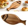 Farmhouse Wood Fish Dish Plate Decorative Tray for Living Room Kitchen Counter Festive Gatherings Party Occasions