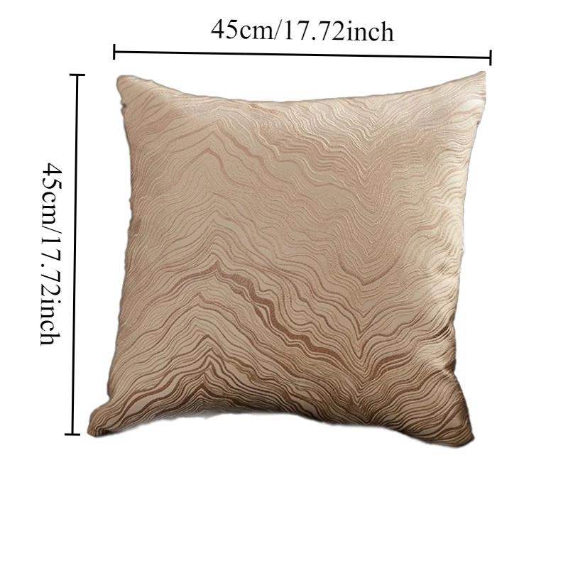 1 Adet Jakarlı Lüks Yastık Kılıfı 45x45cm Yüksek Kalite Dekoratif Kanepe Yastığı Kılıfı Dekoratif Yastık Kılıfı Bej/Mavi Yastık Kılıfları