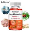 Balincer Pumpkin Seed Oil Supplement 3000mg with Saw Palmetto 750mg, Cold Pressed, 2-in-1 Formula, Softgels, 120 Caps