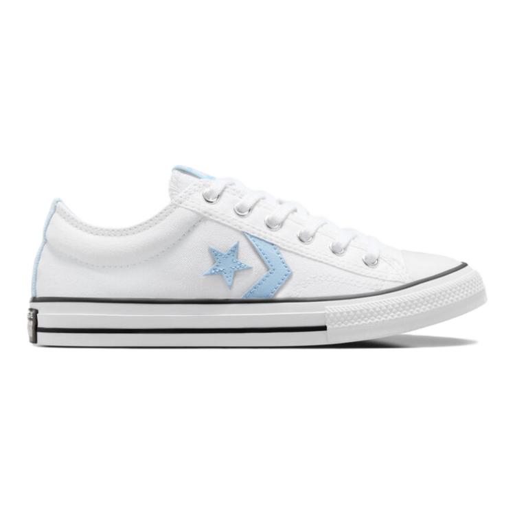 Converse Star Player 76 Comfortable Casual Low Top Kids Skate Shoes Kids Sneaker White Blue A07409C