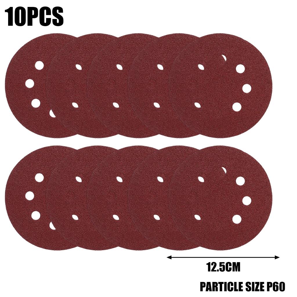 Sanding Paper Set 125mm 60-80-120-400-600 Grid Metal Polished Woodworking Abrasive Tools for Automotive Paint Accessories