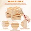 10Pcs Wooden Crates Nesting Decor Wood Box Farmhouse Storage Basket Container for Display and Organization Home Centerpieces