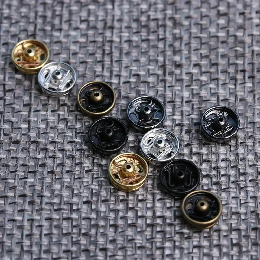 10/24pcs 5mm Invisible Snap Dollhoues Miniature Metal Buckles Mini Buttons Clothing Sewing Buckle DIY Doll Clothes