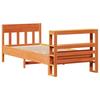 Solid Wood Bed without Mattress Wax Brown 75 x 190 cm Pine Wood