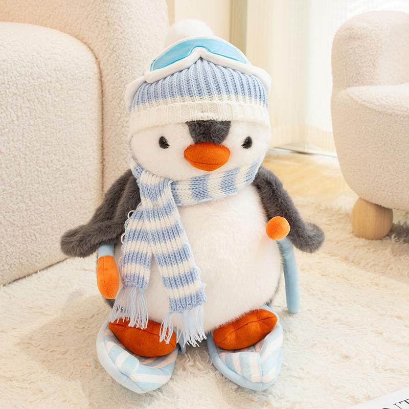 Cute Skateboard Penguin Plush Toy Ski