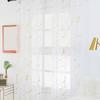 1 Stück Marmorstruktur Bronzefarbener Schiebegardinenstange Schattierungs-Tüll für Wohnzimmer-Fensterdekoration Halbschattierender Voile Transparente Vorhänge