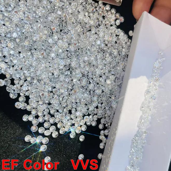 Most Popular Small Mossanite Diamonds White D Color VVS1 Round Brilliant Lab Grown Melee Diamond Loose Mossanite Stone