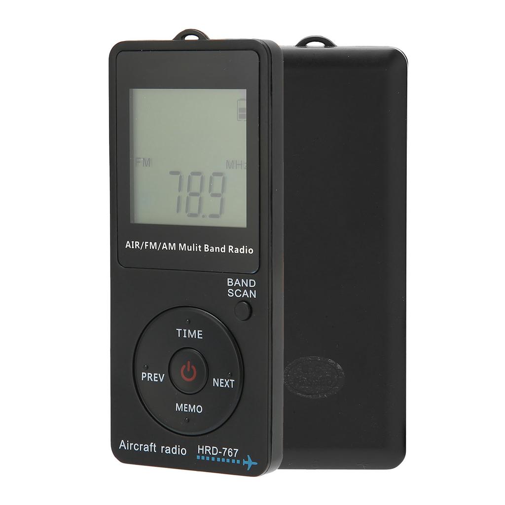 HRD?767 Portable Radio Aircraft Band Automatic Power Off FMAMAIR Radio with Earphone