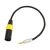 3,5mm kabel samec na XLR Bezšumový pozlacený 3,5mm na 3kolíkový XLR adaptérový kabel pro mikrofonní mix