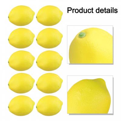 Artificial Lemon Decor Fake Lemon Props Foam Fruit Model Compact And Lightweight