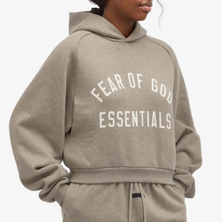 Fear Of God Essentials Fleece Hooded Letter Minimalist Comfortable Sweatshirt Women sweatshirt 192HO247351FW