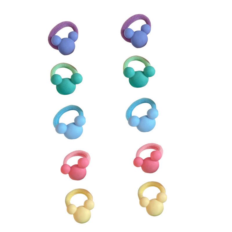 Soft Cartoon Elastic Hair Ties for Kids - Gentle, Non-Pulling Rubber Bands