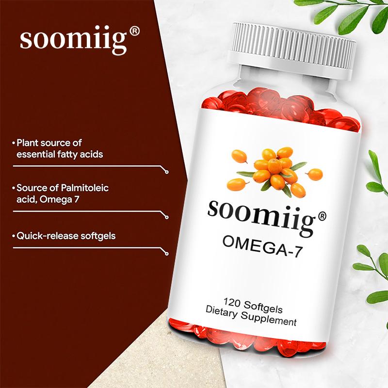 Omega 3-7-9 plant-based dietary supplement, beneficial for heart, hair, nail, and skin health, 120 softgels.