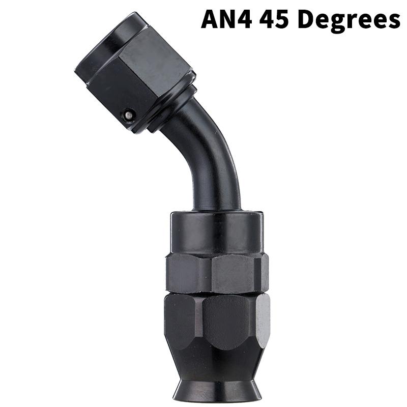 0-180 Degree An4 An6 An8 An10 Car Hose End Fitting Hose Adapter For Swivel Oil Fuel Line Aluminium Alloy