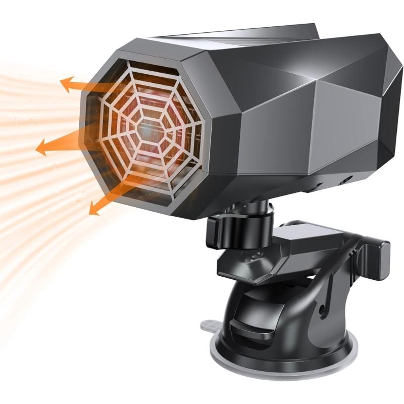 Quick Heat Car Space Fan Heater, 12V Portable Auto Heating Coolers with Overheat Protection for Cozy Driving Experience