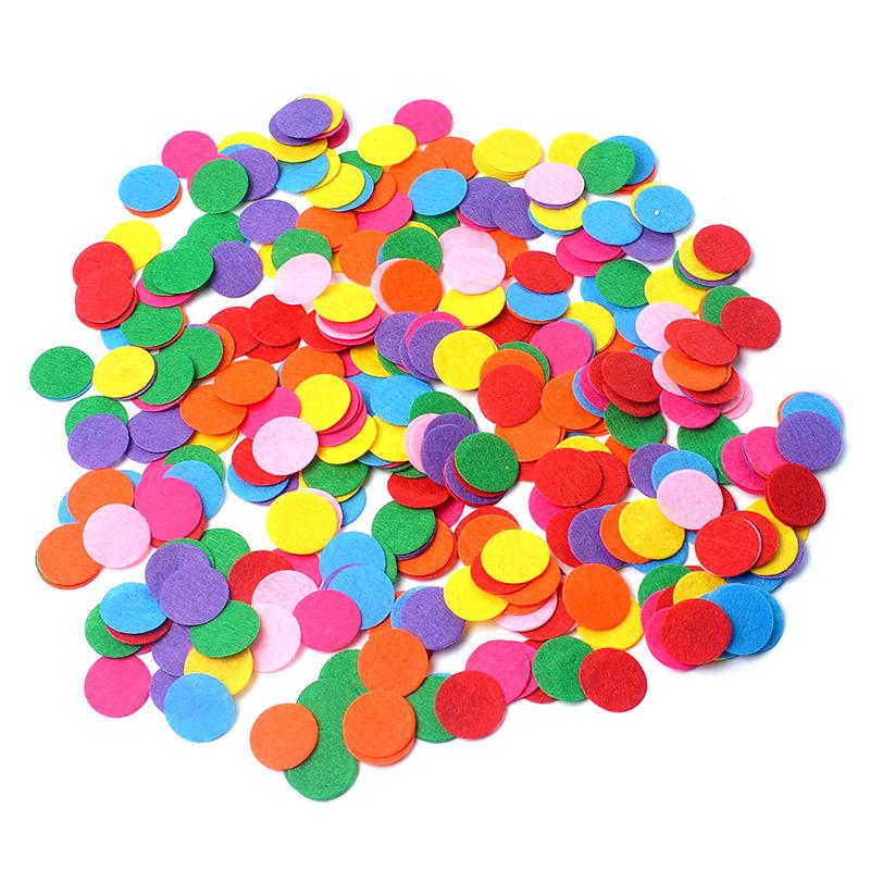 300pcs 25/30/35mm Non Woven Round Felt Circle Pads Die Cut Appliques DIY Flower Crafting Sewing Hair Accessories