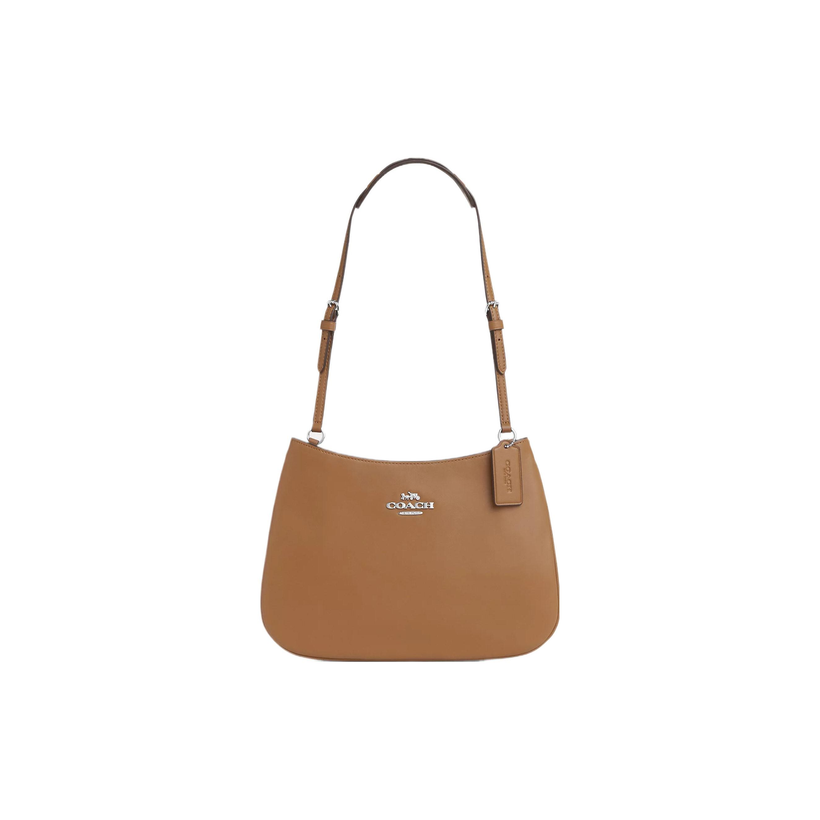 Coach Penelope 27 Fashion Minimalist Logo Leather Shoulder Bag Women Shoulder Bag Light-Brown CO952-SVQD Basic Set (Bag+Dust Bag)