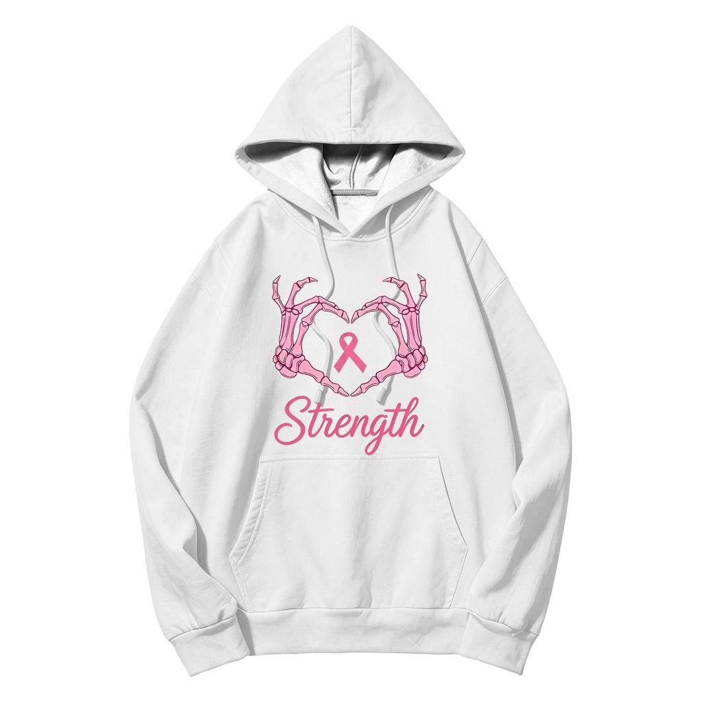 Unisex Bluza z Długim Rękawem z Nadrukiem i Kieszenią