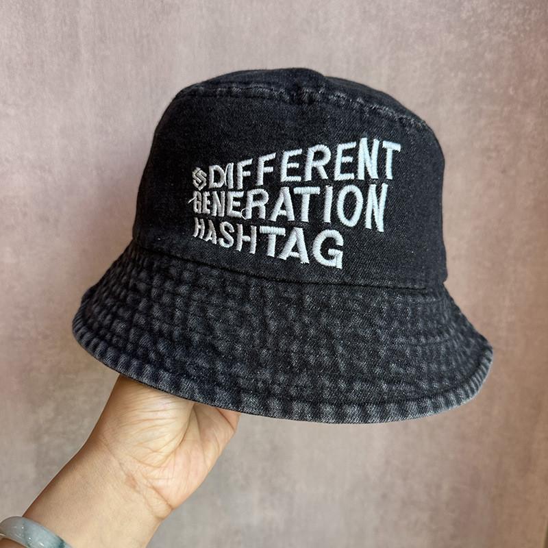 Letter Different Generation Hashtag Embroidered Fisherman Hat Outdoor Activities
