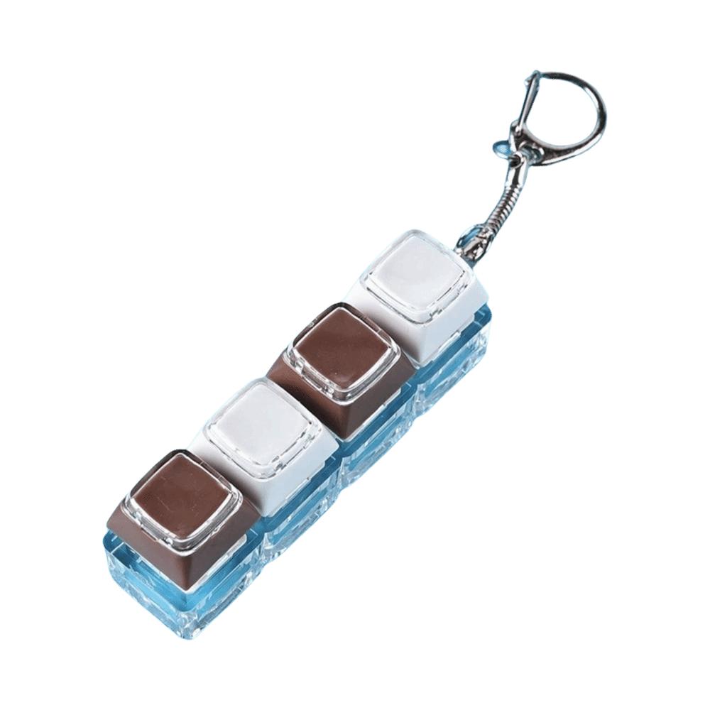 Bag Charms Keyboard Fidget Keychain Funny Pendant Fidget Clicker Toy Desktop Accessory