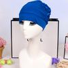 Women Cloth Swimming Cap, Breathable Ruffle Solid Color Swim Pool Cap for Adults, Short Long Thick Hair Ear Protection Bathing Hat