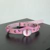 Stylowy Czarny Choker Skórzany z Diabelskimi Oczami Estetyka Harajuku Grunge Punk Rockowy Naszyjnik Damski Łańcuszek na Obojczyk Akcesoria Biżuteria