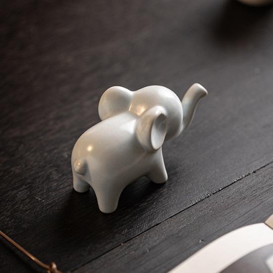 Keramik Elefant Schreibtischornament Bunte Kleine Elefantenstatue Glückselefant Figur Haus Büro Wohnzimmer Dekoration
