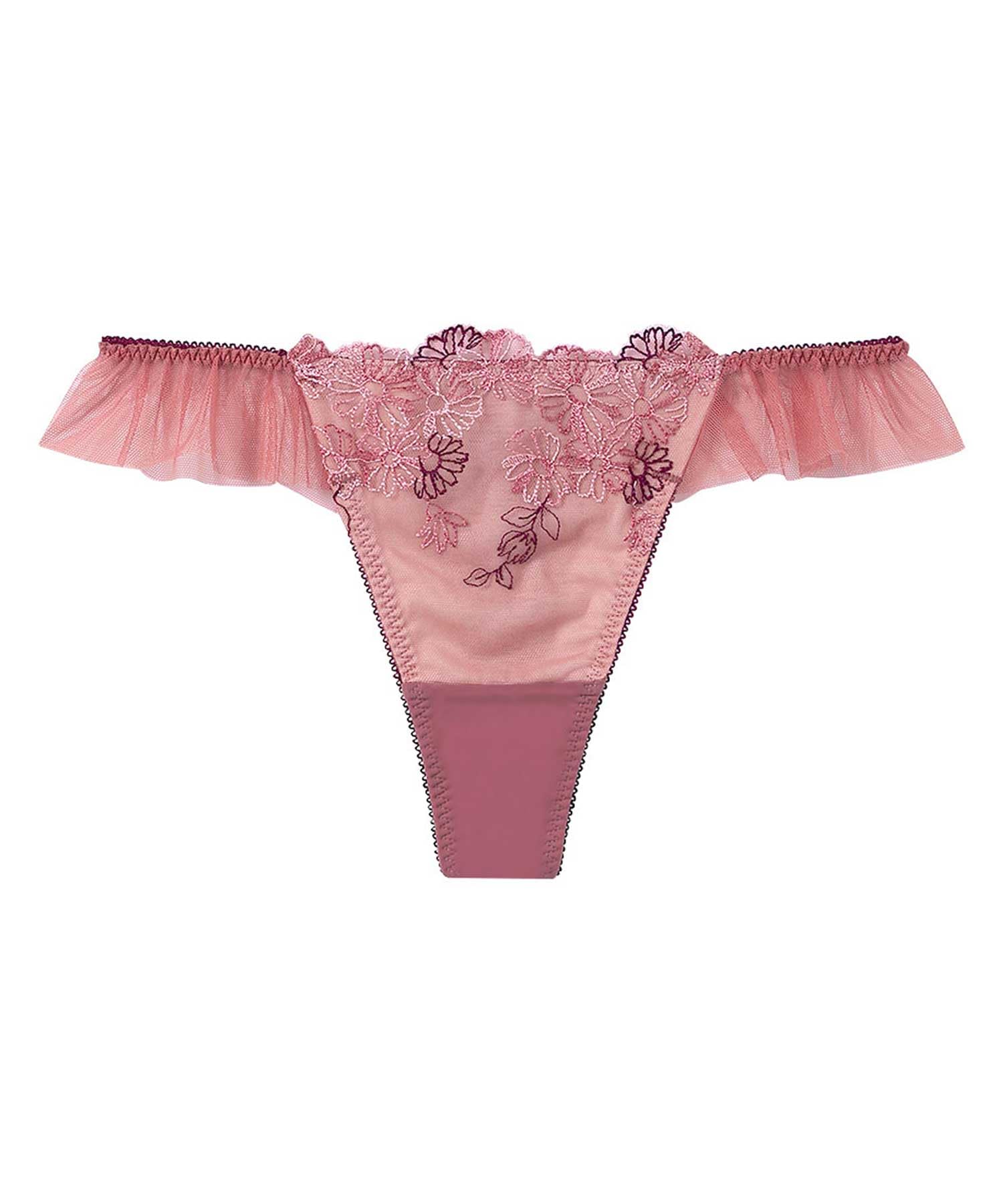 

BRAGENIC Thong Panties Slimming Pair with Free Cut Thong Panties Amphi/Wacoal Women s (High Sides, Style) - BMI353, (Back) (PMI553)