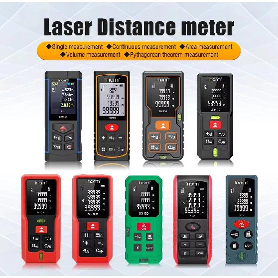 BOAYAL Laser Distance Meter with 2 Bubble Levels 164ft 50m 60m 70m 100m Digital Laser Tape Measure Measuring Devic