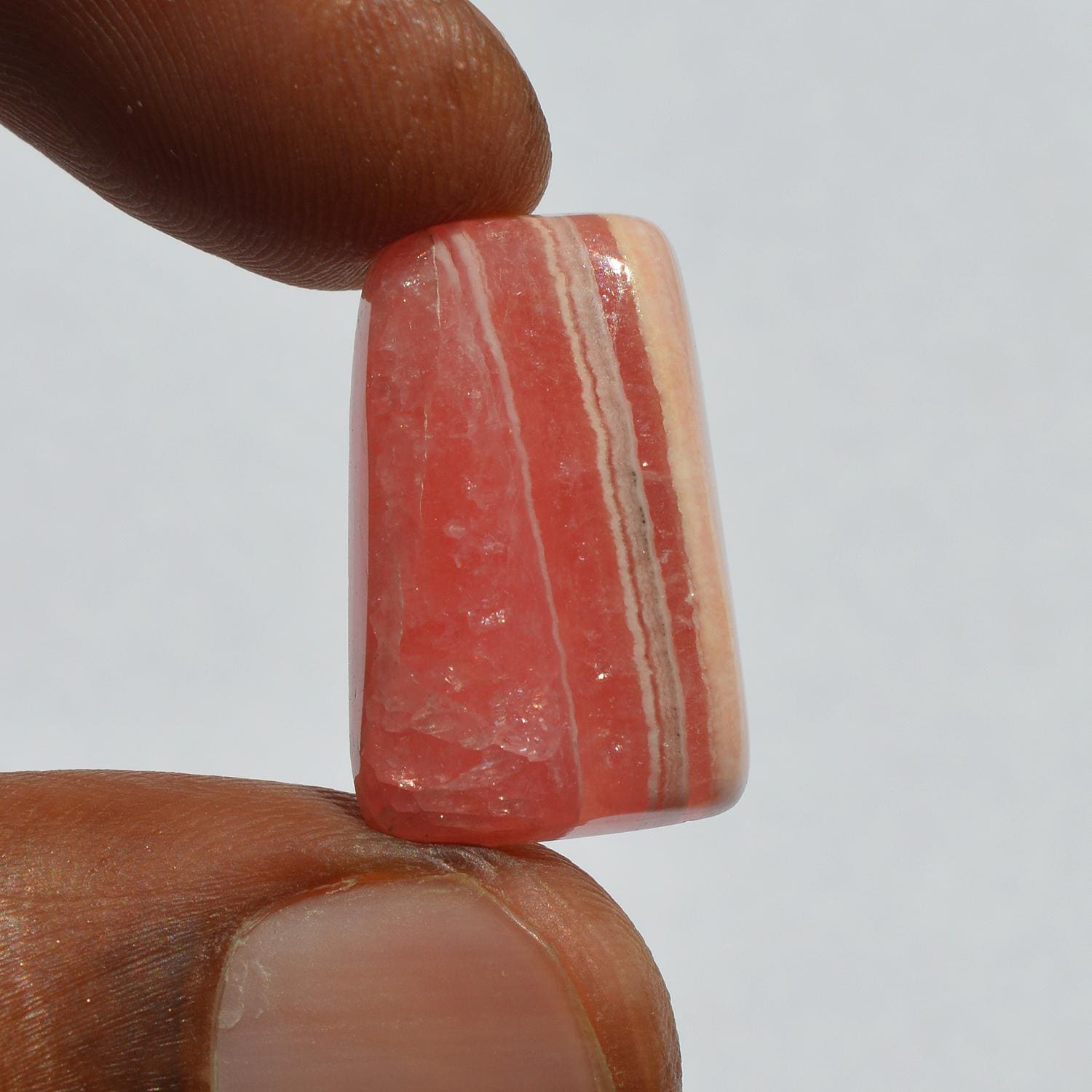 

Натуральный розовый родохрозит драгоценный камень, редкий родохрозит кабошон, прямоугольная форма 17 карат, размер 20x13x5 мм