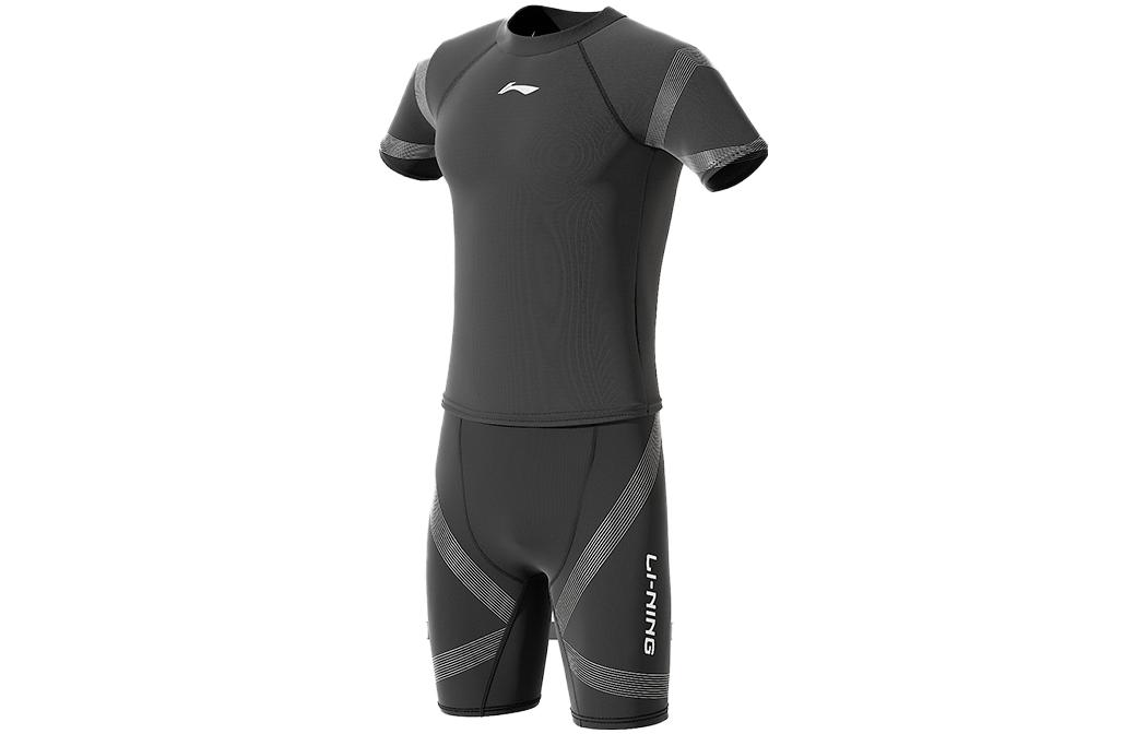 Li Ning Swimsuit Sets Men s Black Moderate LSLR020-1123 L