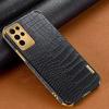 For Samsung Galaxy S23 Ultra Cell Phone Case Electroplating Crocodile Texture Back Cover