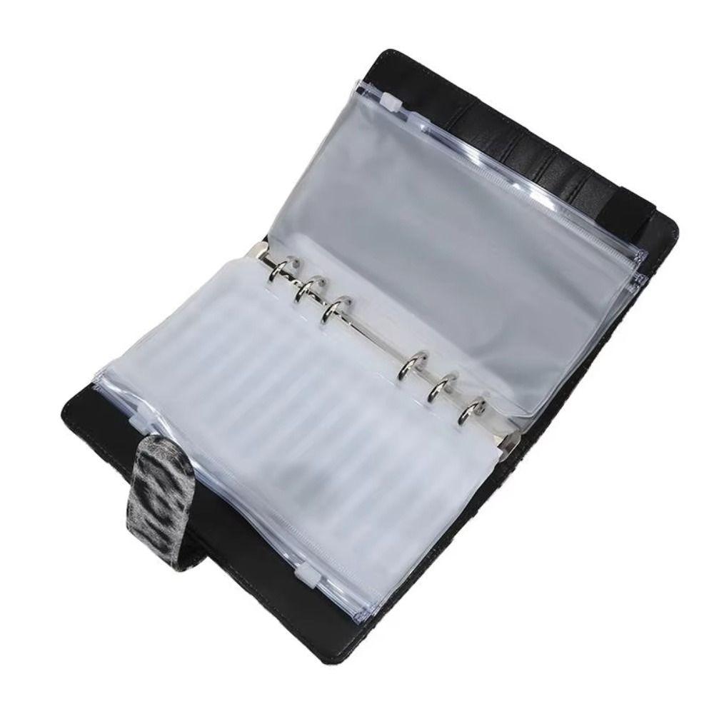 Colorful Handbook Storage Bag PU Money Saving Envelope Soft Budget Binder Planner Budget Planner